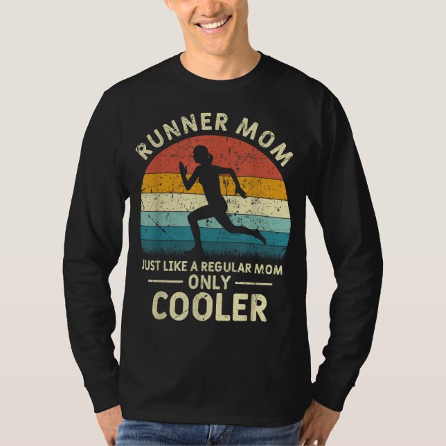 Springer Mamma Funny Marathon Running Jogger Mammo T Shirt (Framsida)