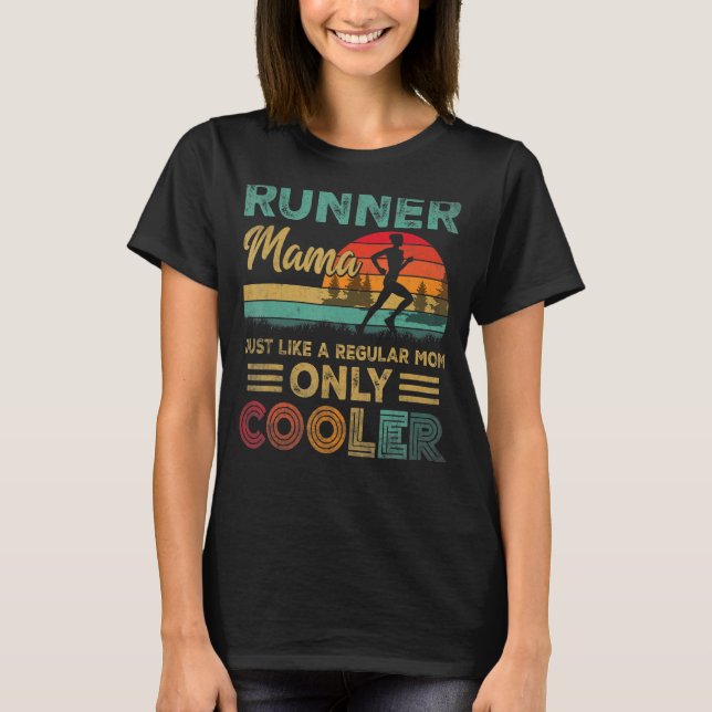 Springer Mamma Funny Marathon Running Jogger Mor' T Shirt (Framsida)