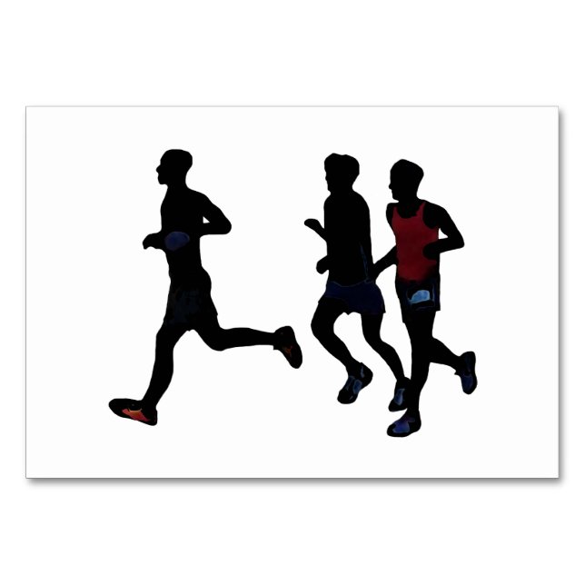 Springer med mjuk annons, läsa blixtkort bordsnummer (Framsidan)