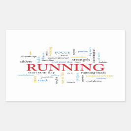 Springer med Ord Personlig Rektangulärt Klistermärke