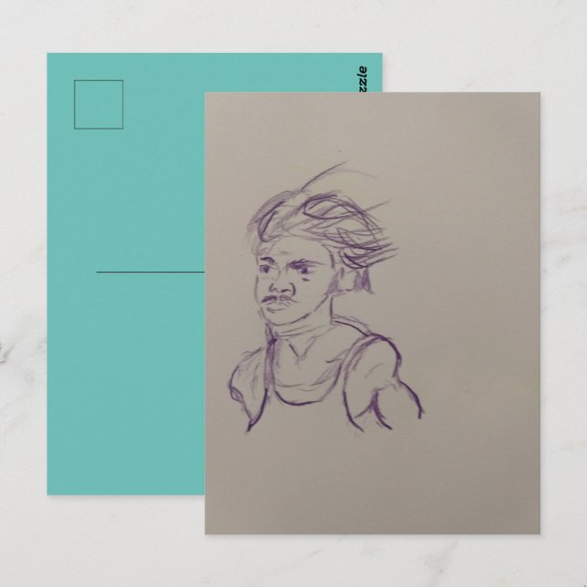 Springer Övre pennskiss Vykort (Fram/baksida)