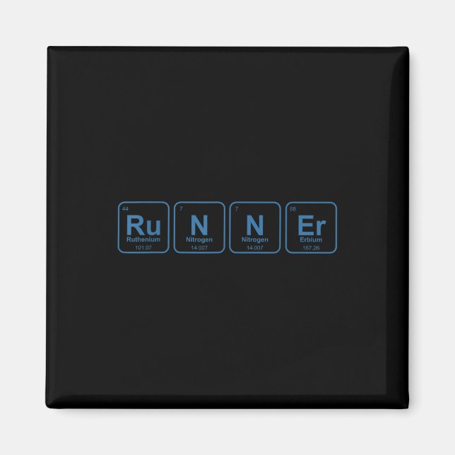 Springer Periodic Bord Funny Running Marathon Älsk Magnet (Framsidan)