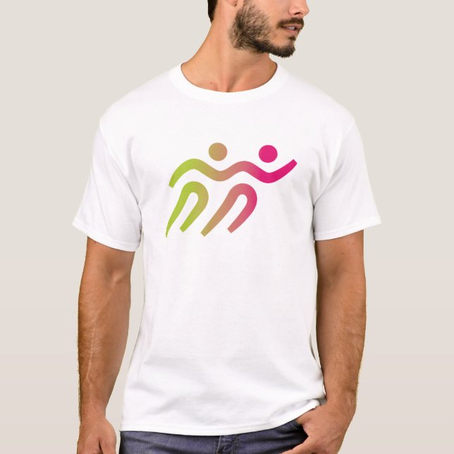 Springer pojke med flickor t shirt (Framsida)