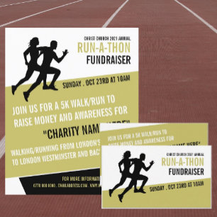 Springer Silhouette, Charity Springa-Walk-a-Thon-h Visitkort