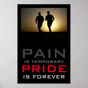 Springer Smärta temporärt Pride för Motivering Poster
