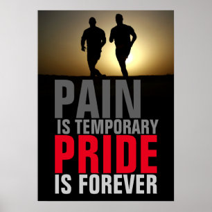 Springer Smärta temporärt Pride för Motivering Poster