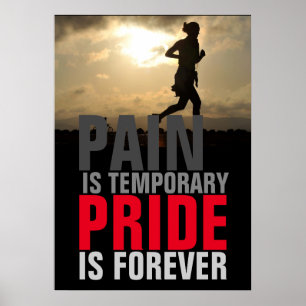 Springer Smärta temporärt Pride för Motivering Poster