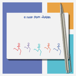 Springer som kör färgstark Personlig Post-it Block