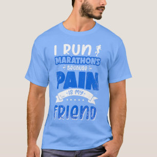 Springer som säger maratonjoggande joggare som säg t shirt