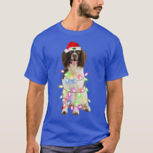 Springer Spain hund Santa Julgran Ljus X T Shirt