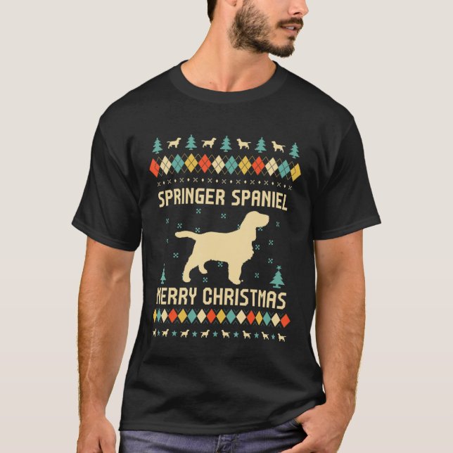 Springer spanel Funny Ugly jul Sweater Vint T Shirt (Framsida)