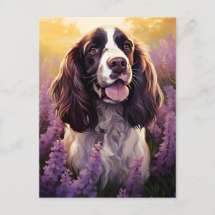 Springer spanel i Lavender fält Vykort