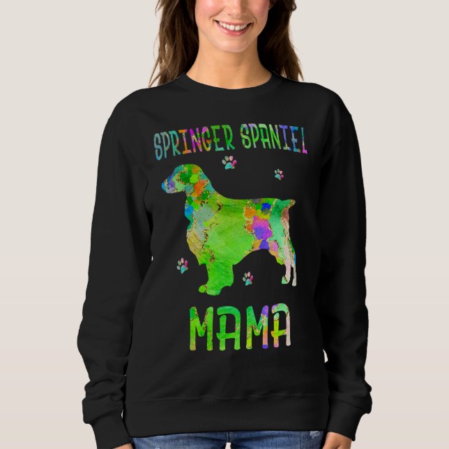 Springer spanel Mamma Colorful Hund Mamma T Shirt (Framsida)