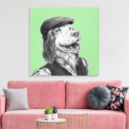 Springer spanel med Flat Hat (Moegi) Canvastryck