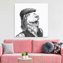 Springer spanel med Flat Hat (Snö) Canvastryck