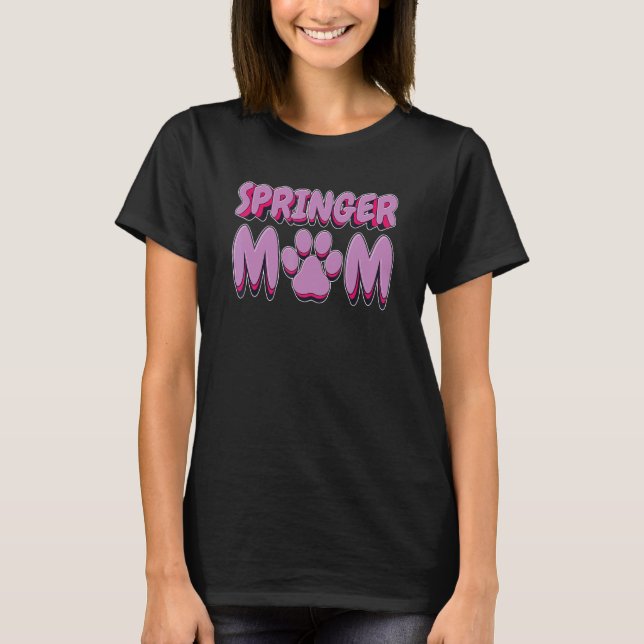Springer spanel Pet Hund Cute Kärlek Tass T Shirt (Framsida)