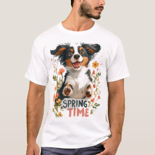 Springer spanel - Vårtidens Tecknad Design T Shirt