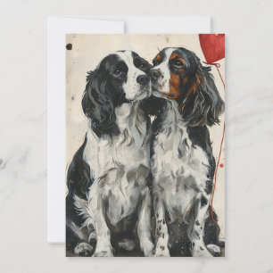 Springer Spaniel Alla hjärtans dag Julkort