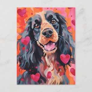 Springer Spaniel Alla hjärtans dag Vykort