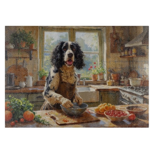 Springer Spaniel Cooking in Kitchen (Framsidan)