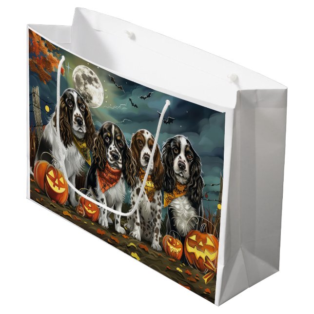 Springer Spaniel Halloween Kuslig (Framsidan Vinklad)