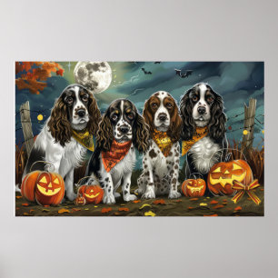 Springer Spaniel Halloween Kuslig Poster