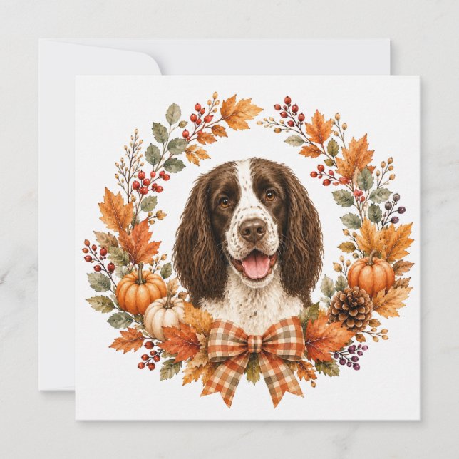 Springer Spaniel Höst Anteckningskort (Framsida)