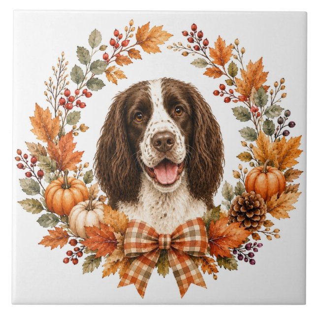 Springer Spaniel Höst Kakelplatta (Framsidan)