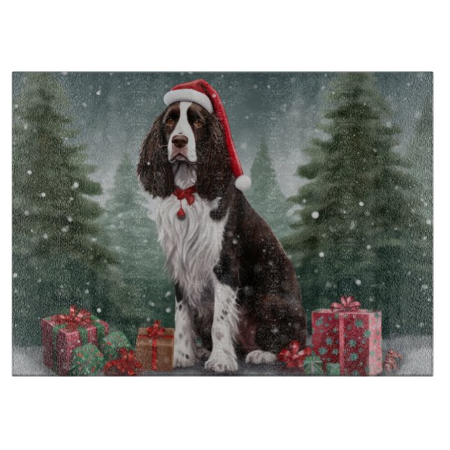 Springer Spaniel Hund i Snö Jul (Framsidan)