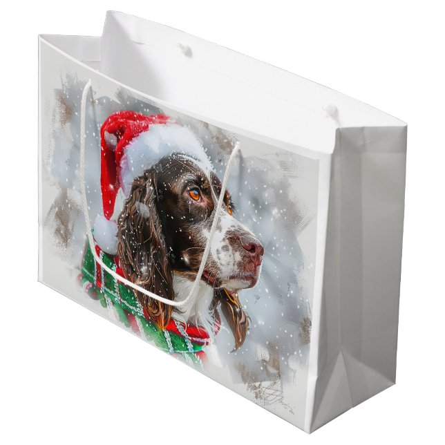 Springer Spaniel Hund Jul Festlig (Framsidan Vinklad)