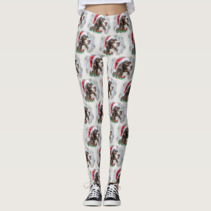 Springer Spaniel Hund Jul Festlig Leggings