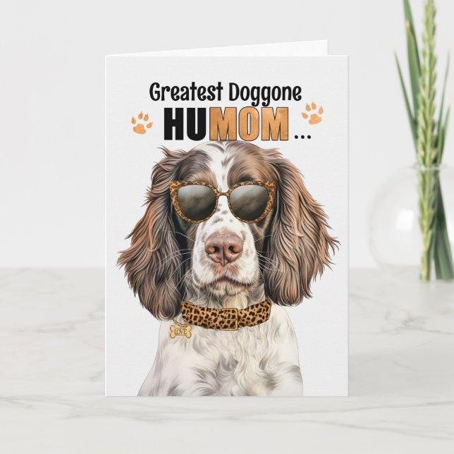 Springer Spaniel Hund Underbarare HuMOM Mors dag Helgkort (Framsida)