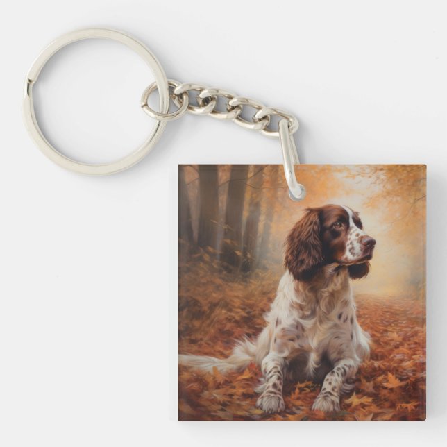 Springer Spaniel i höstlöv Fall Inspire (Framsidan)