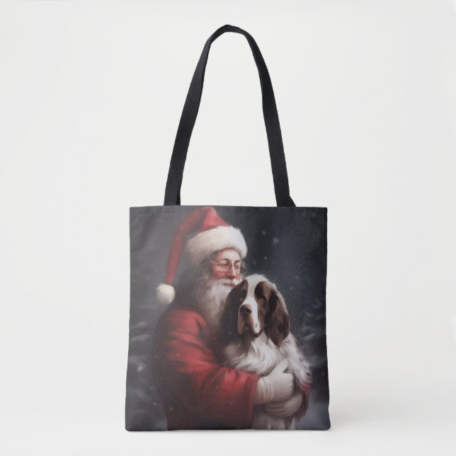 Springer Spaniel Jul Tomte Festlig Jul Tygkasse (Framsida)