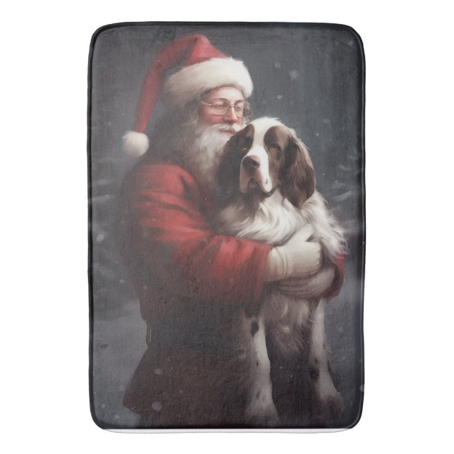 Springer Spaniel Jul Tomte Jul Badrumsmatta (Framsidan (Vertikal))