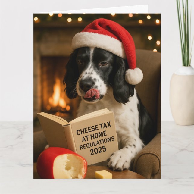 Springer spaniel 'Ostskatt' julkort Kort (Framsida)