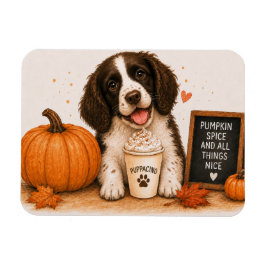 Springer Spaniel Pumpkin Spice Magnet