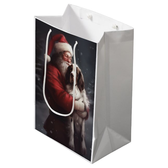 Springer Spaniel Tomte Festiv Jul (Framsidan Vinklad)