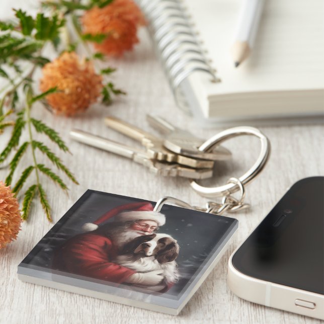 Springer Spaniel Tomte Festiv Jul (Högra Framsidan)