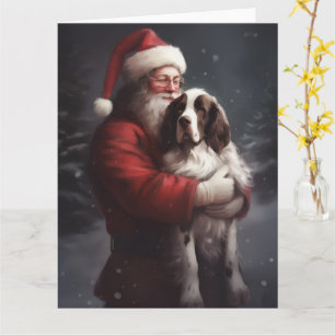Springer Spaniel Tomte Festiv Jul Kort