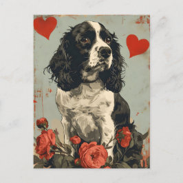 Springer Spanine Valentines Day Vintage Vykort