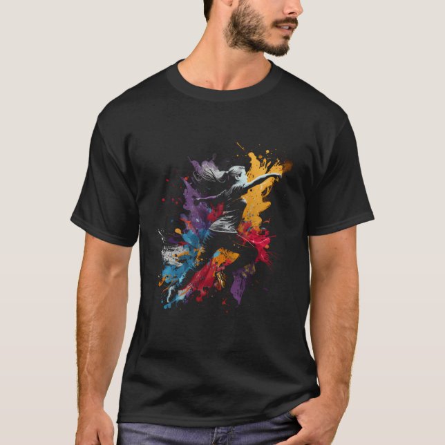 Springer Stänk Art Sprinter Running Shirt Springer T (Framsida)
