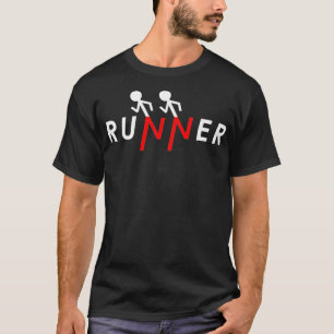 Springer Stick figur Springa som kör omkring 5 000 T Shirt