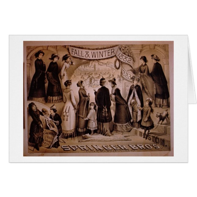 'Springerbröder, Boston, nedgång och vinter Collec Hälsningskort (Framsidan Horizontal)