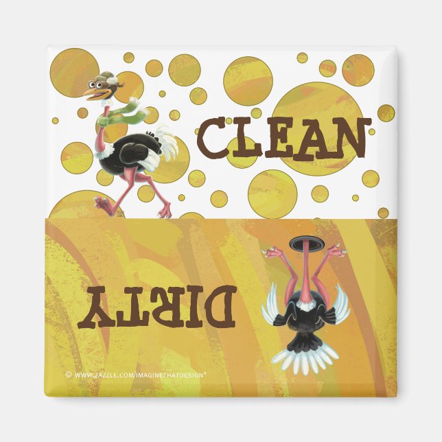 Springerna Desert Ostrich Magnet (Framsidan)