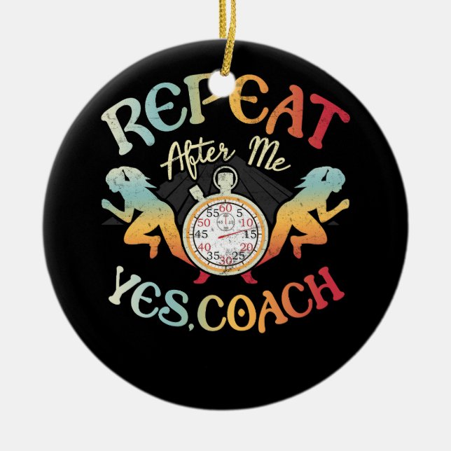 Springerna Repetera skolträningstränderna i Track  Julgransprydnad Keramik (Framsidan)