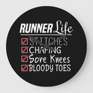Springernas Life Funny Marathon Running Checklist Stor Klocka
