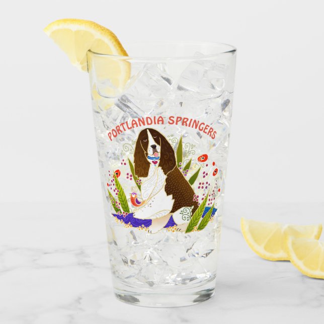 SPRINGERSPANIEL 16 uns SKRÄDDARSY exponeringsglas Glaskopp (Framsida Ice)