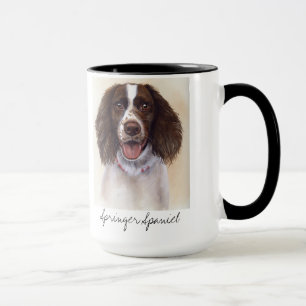 SpringerSpaniel som målas i akvarell Mugg