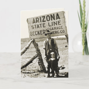 Springerville Arizona State Line Photo Beckers Kort